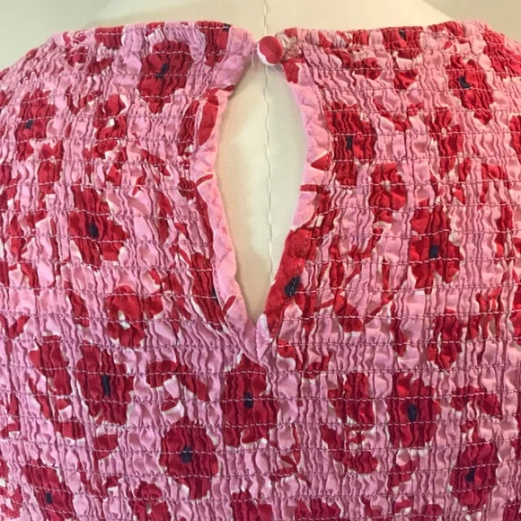 Vineyard Vines 🌸 Rock Rose 🌹 floral smocked MIDI pockets dress - Picture 6 of 16